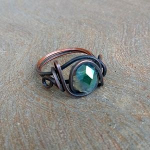 Crystal bead ring